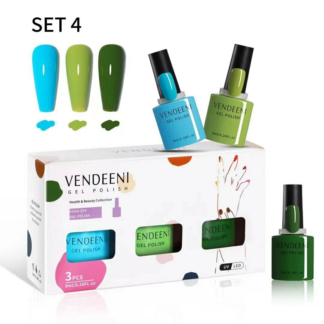 VENDEENI 3pcs/ Set 7.5ml Gel Polish Set 4