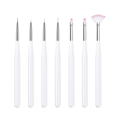7pcs Purple Feather Manicure Brush