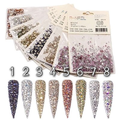 1720pcs Flat Bottom Rhinestone