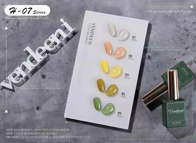 Crazy Promotion - Vendeeni UV/LED Gel Polish 15ml H07 5pcs/Set R120!! WITH COLOUR CHART!!