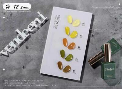 Crazy Promotion - Vendeeni UV/LED Gel Polish 15ml H12 5pcs/Set R120!! WITH COLOUR CHART!!
