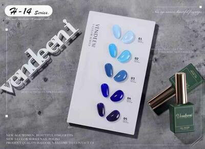 Crazy Promotion - Vendeeni UV/LED Gel Polish 15ml H14 - 5pcs/Set R120!! WITH COLOUR CHART!!