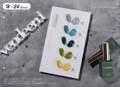 Crazy Promotion - Vendeeni UV/LED Gel Polish 15ml H24 - 5pcs/Set R120!! WITH COLOUR CHART!!