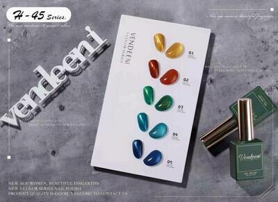 Crazy Promotion - Vendeeni UV/LED Gel Polish 15ml H45 - 5pcs/Set R120!! WITH COLOUR CHART!!