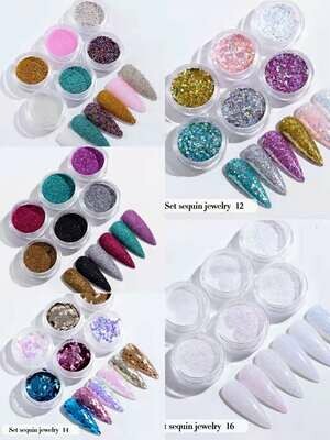 Charms 6 colors Sparkly Glitter