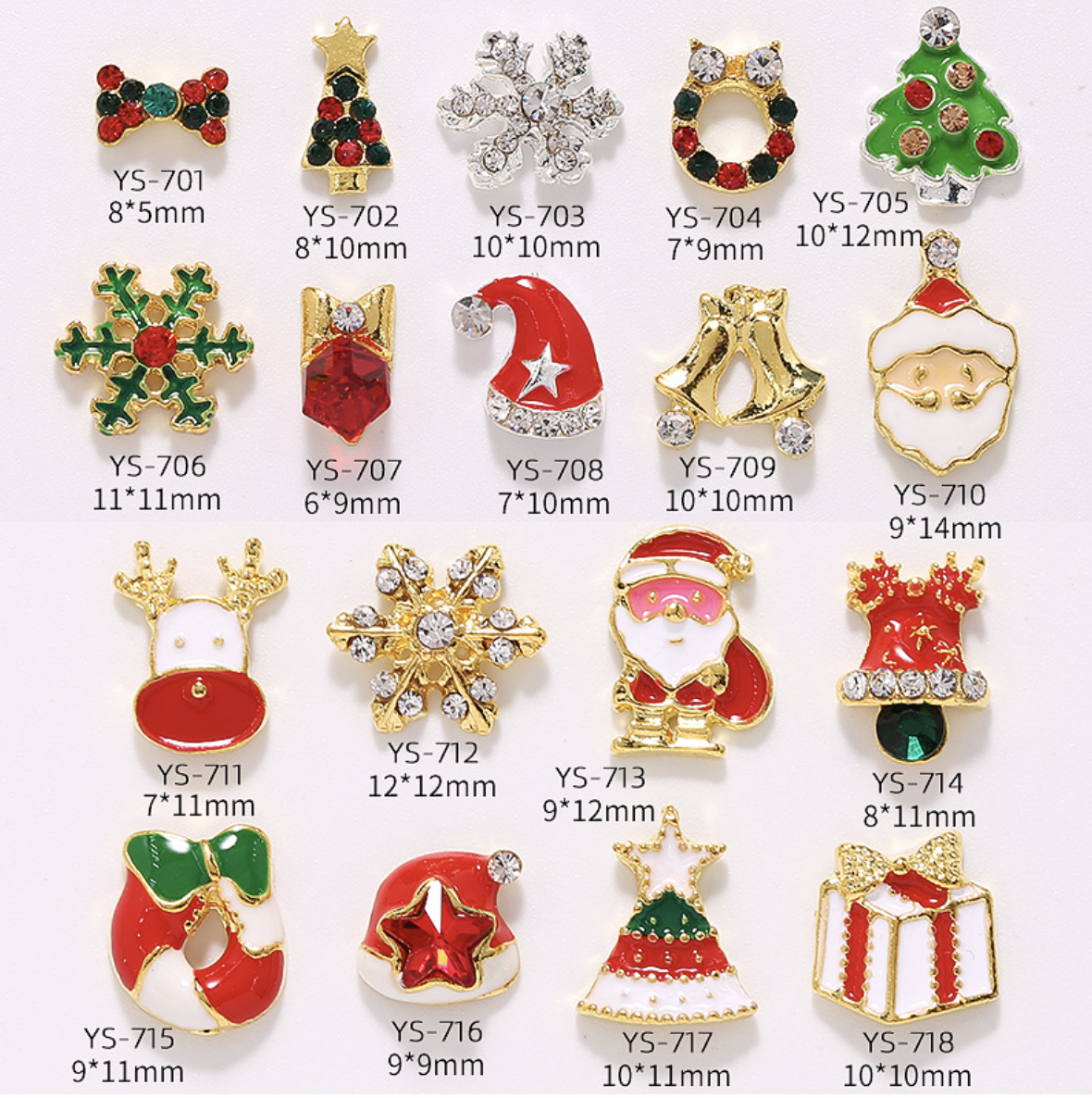 Christmas Nail Alloy Decoration