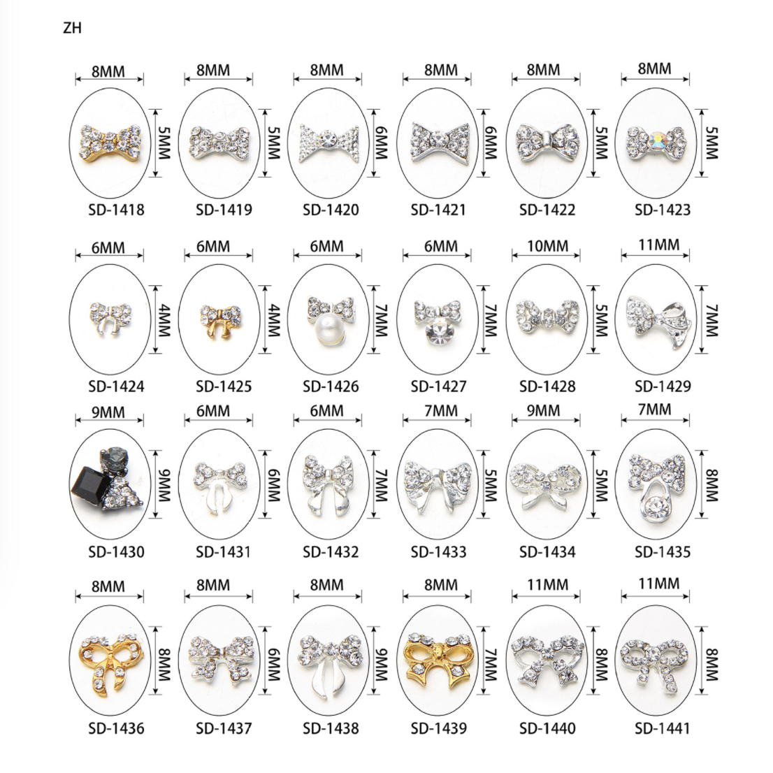 SD Alloy Nail Jewelry