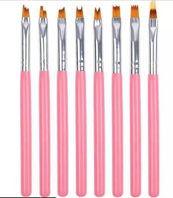 8pcs Pink Drawing brush