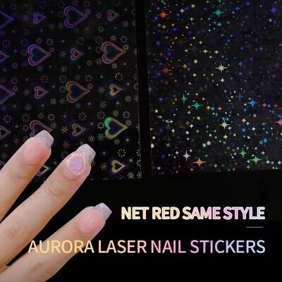 Clearance Sale - Aurora laser Nail Stickers Buy 1 Get 1 FREE