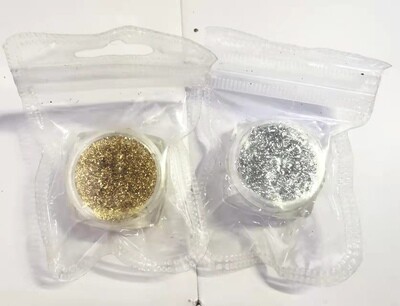 Clearance Sale - Silver&Gold Chrome Powder/Glitter 20pcs