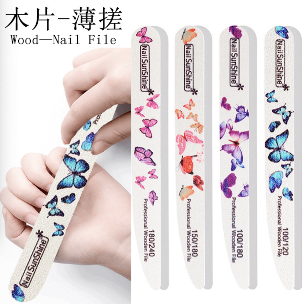 Butterfly Wooden Filer 50pcs
