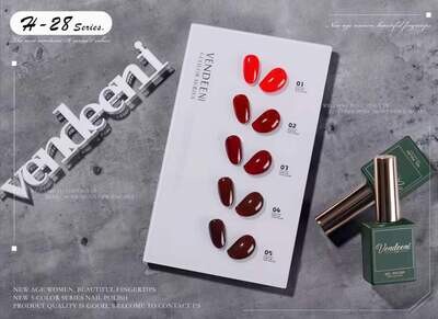 Crazy Promotion - Vendeeni UV/LED Gel Polish 15ml H28 - 5pcs/Set R120!! WITH COLOUR CHART!!