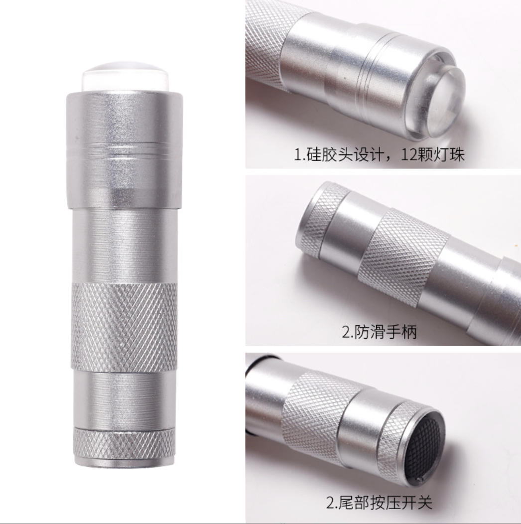 Silver Torch Lamp 6W - Battery powered