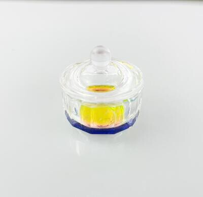 Glass Acrylic Cup Dappen Dish for Monomer / Acetone with Lid