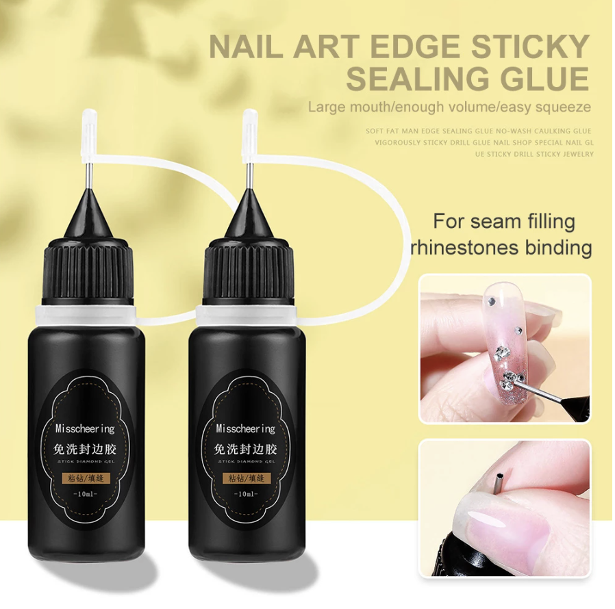 10ml Nail Art Edge Sticky Sealing Glue Rhinestone Glue Gel Fast Drying