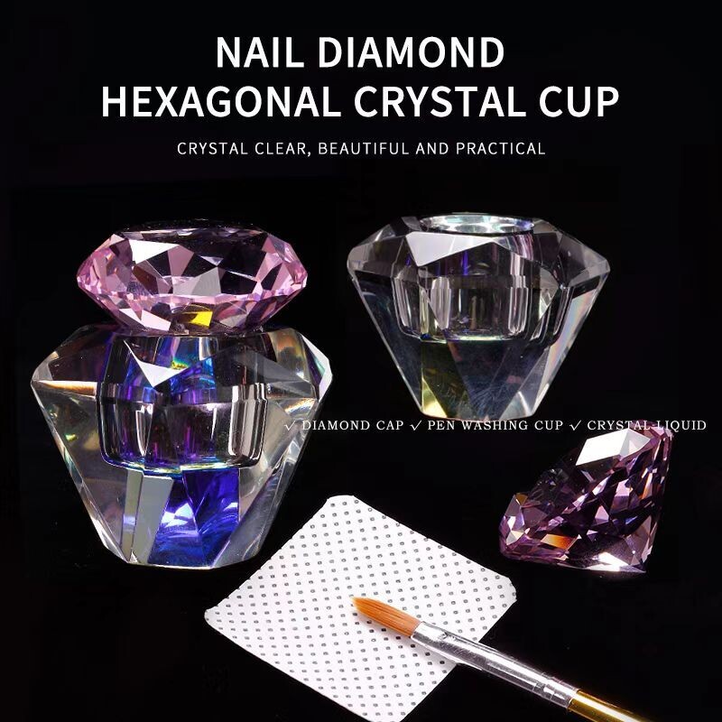 Nail Diamond Hexagonal Crystal Cup
