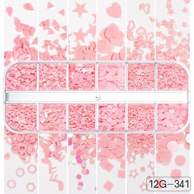 12G-341 Pink Nail Decoration