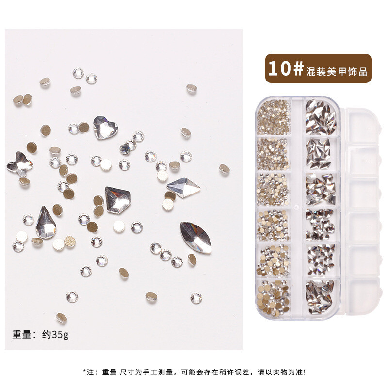 12 Grids Flame Rhinestone - Lazer