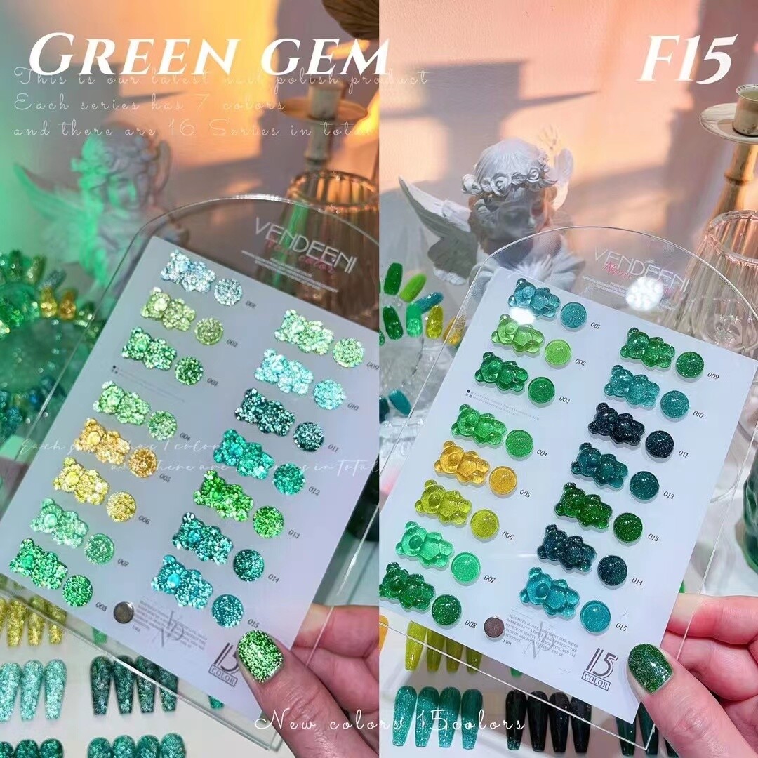Vendeeni 15 Colours Diamond Chipping Gel Polish 15ml - F15