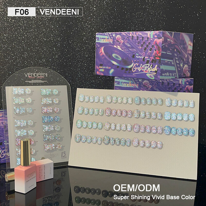 Vendeeni 15 Colours Diamond Chipping Gel Polish 15ml - F06