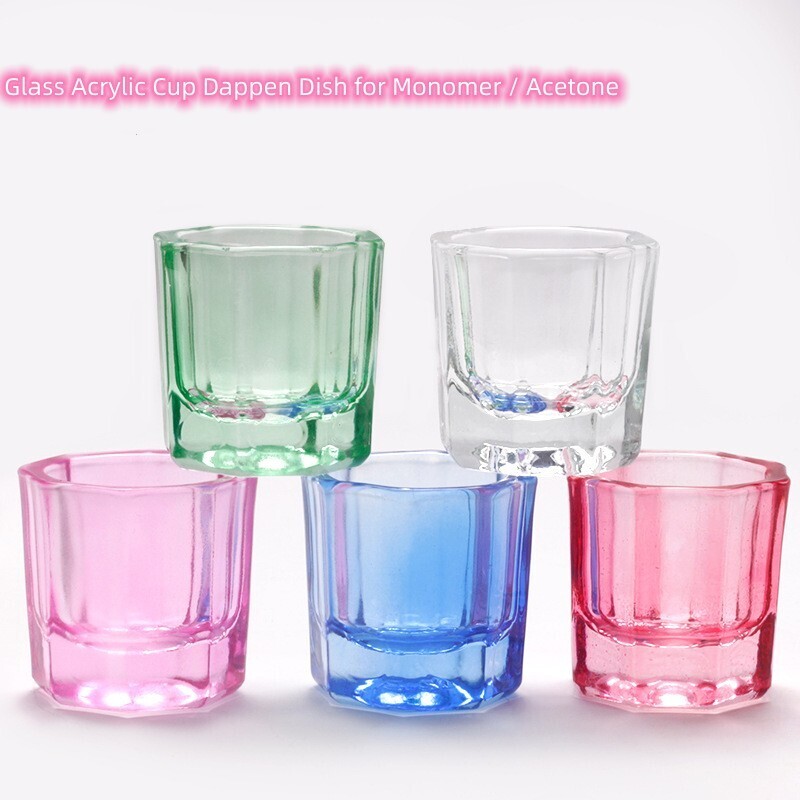 Glass Acrylic Cup Dappen Dish for Monomer / Acetone