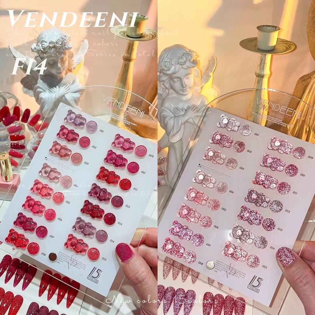 Vendeeni F14 Reflective Glitter Sparkling Diamond Gel Polish 15ml