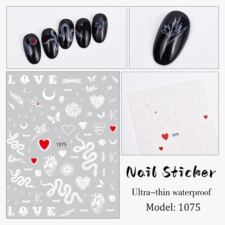 Nail Sticker - JO1075 Love Snake