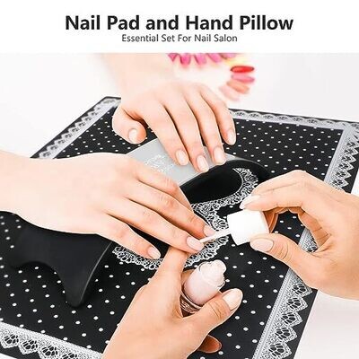 Silicone Hand Pillow Nail Art Arm Rest &amp; Manicure Table Mat [Foldable] [Washable] Manicure Set Tools,Can Be Cleaned and Easy to Carry,Wear-Resistant Nail Polish Hand Holder Nail Salon Tools