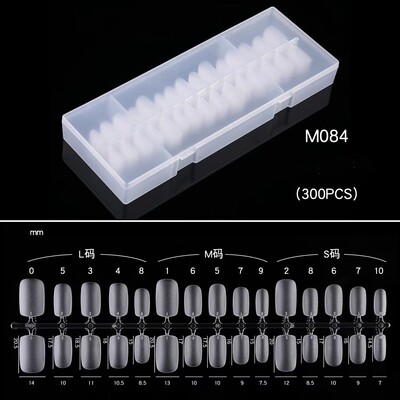 TNA Fake Nail Tips 300pcs Press-on Nails, Pre Shaped Soft Gel x Nails M084