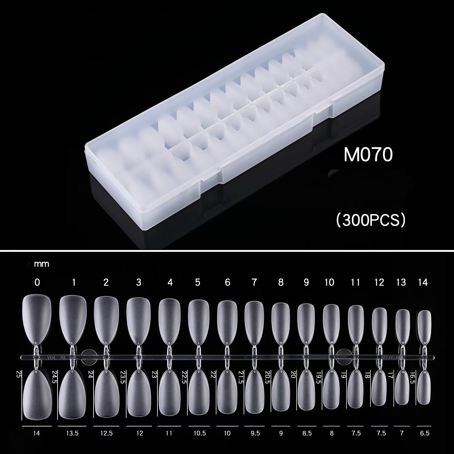 TNA Fake Nail Tips 300pcs Press-on Nails, Pre Shaped Soft Gel x Nails M070