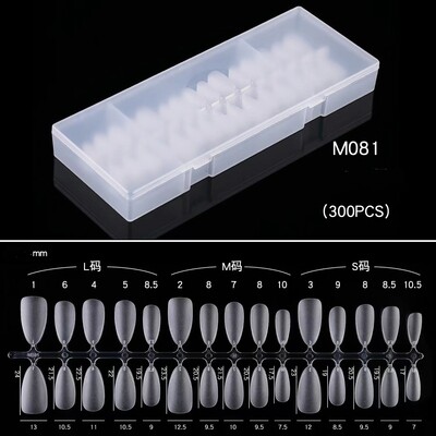 TNA Fake Nail Tips 300pcs Press-on Nails, Pre Shaped Soft Gel x Nails M081