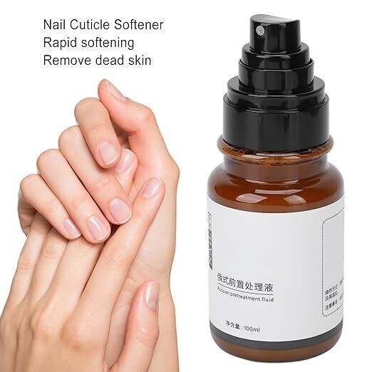 Nail Cuticle Softener 100ml, Safe Mild Dead Skin Removal Nail Cuticle Care Serum Spray