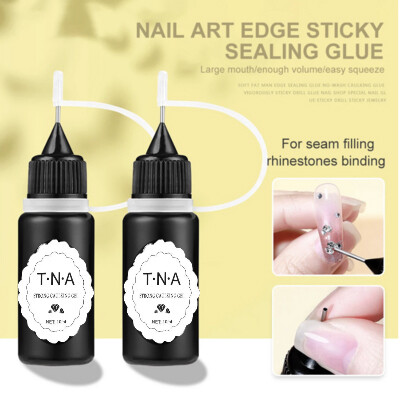 10ml Nail Art Edge Sticky Sealing Glue Rhinestone Glue Gel Fast Drying No-Wash Seam Filling Glue Manicure Tool