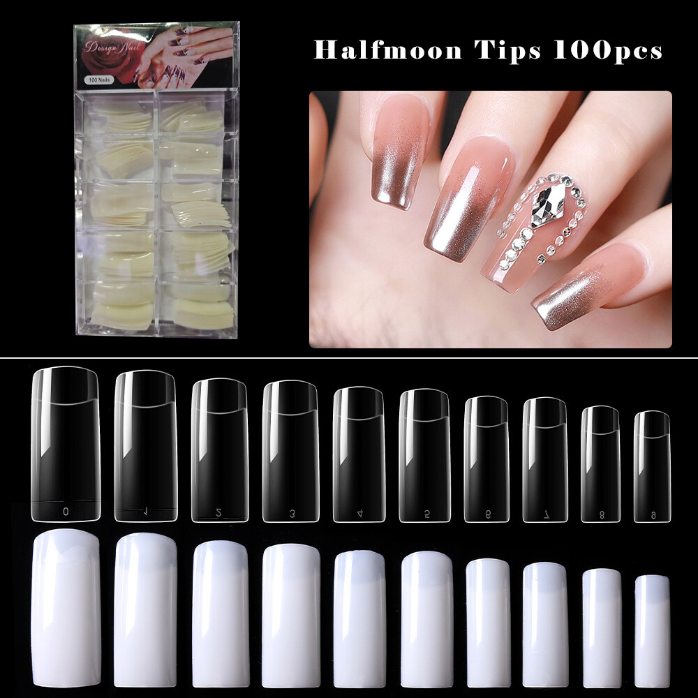 Clearance Sale - Half moon Tips 100pcs ( Buy One Get One For FREE )