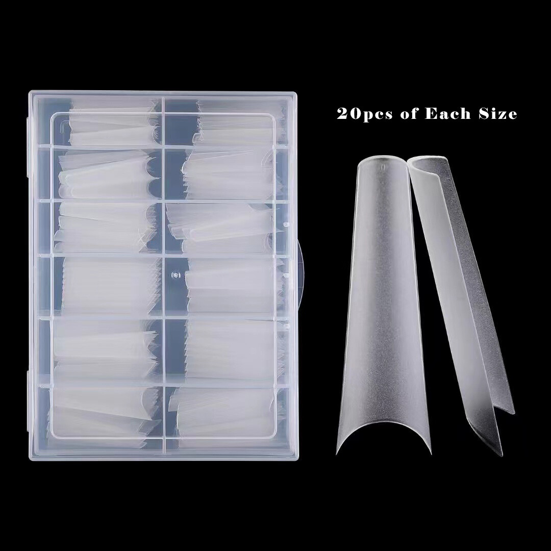Matte Extra Long C Curve Tips 240pcs