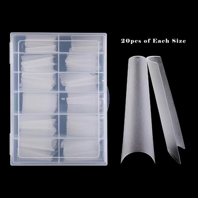 Matte Extra Long C Curve Tips 240pcs