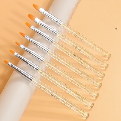 7pcs Golden Loose Powder Gel Brush