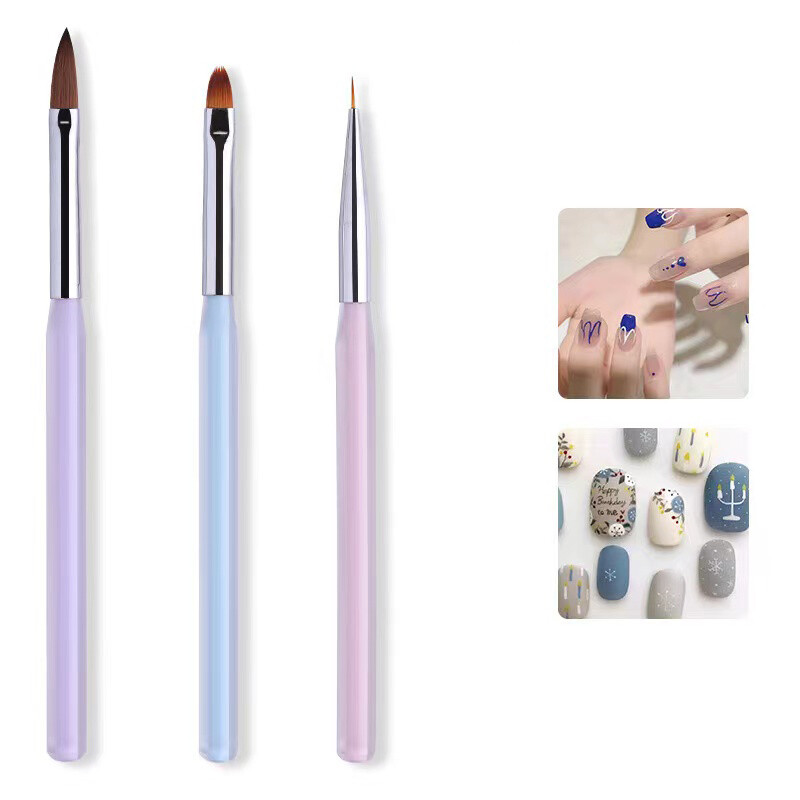3pcs Manicure Brush Set