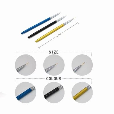 3pcs Metal Handle Striping Brush