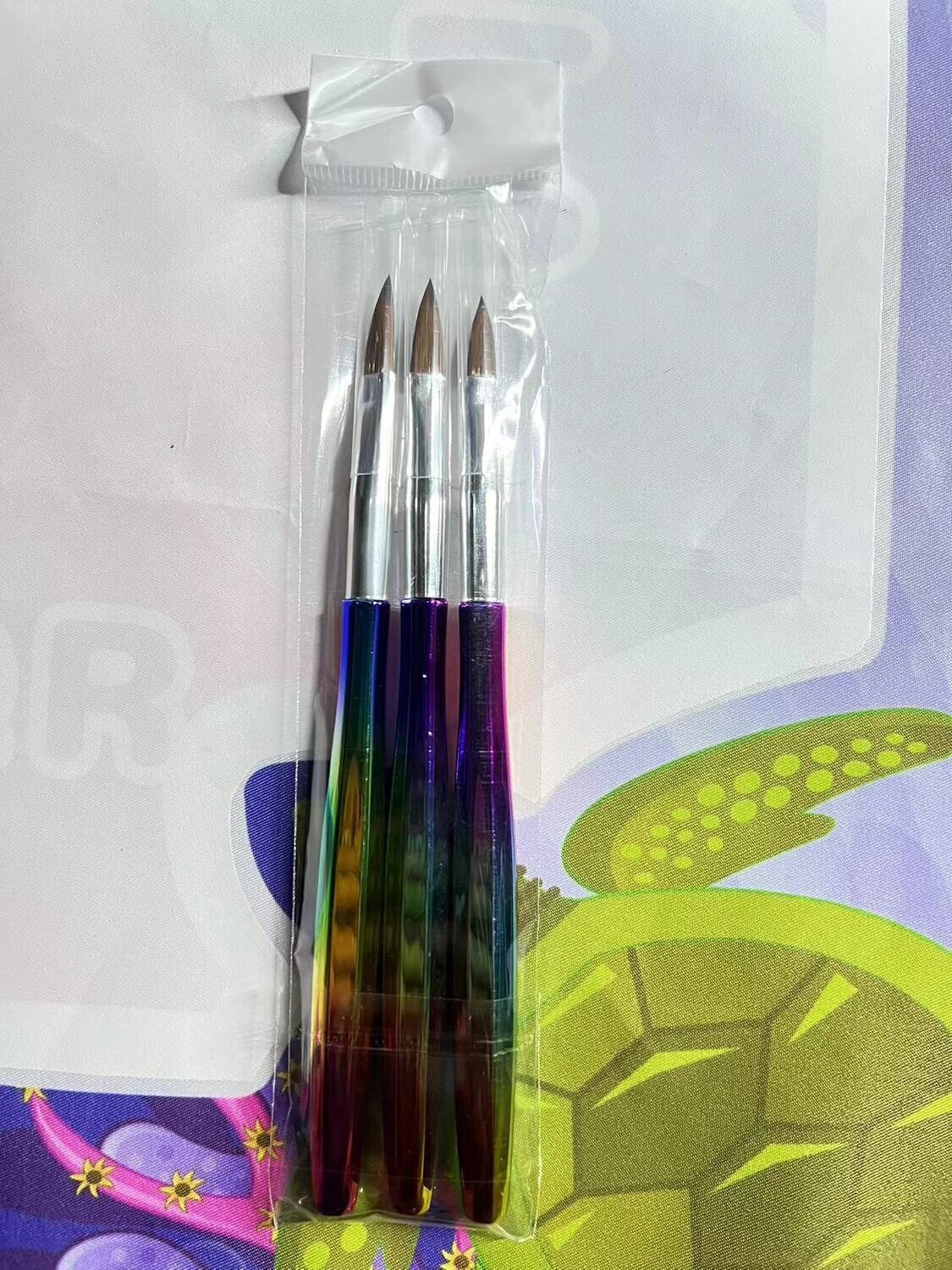 3pcs Dazzling Colours Acrylic Brush Set