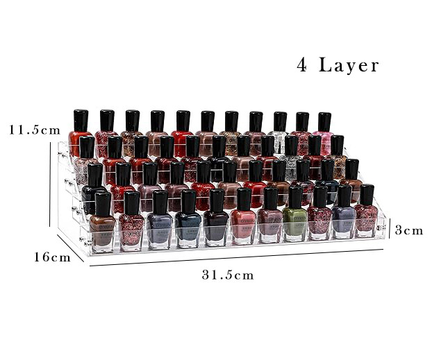 Nail Polish Rack 4 Tier Acrylic Display Stand