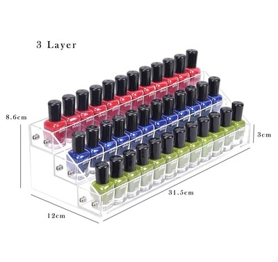 Nail Polish Rack 3 Tier Acrylic Display Stand