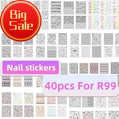 Big Sale - Nail Sticker 40pcs For R99 ( different Styles )