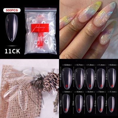 11# Almond Nail Tips (500pcs/ Packet )