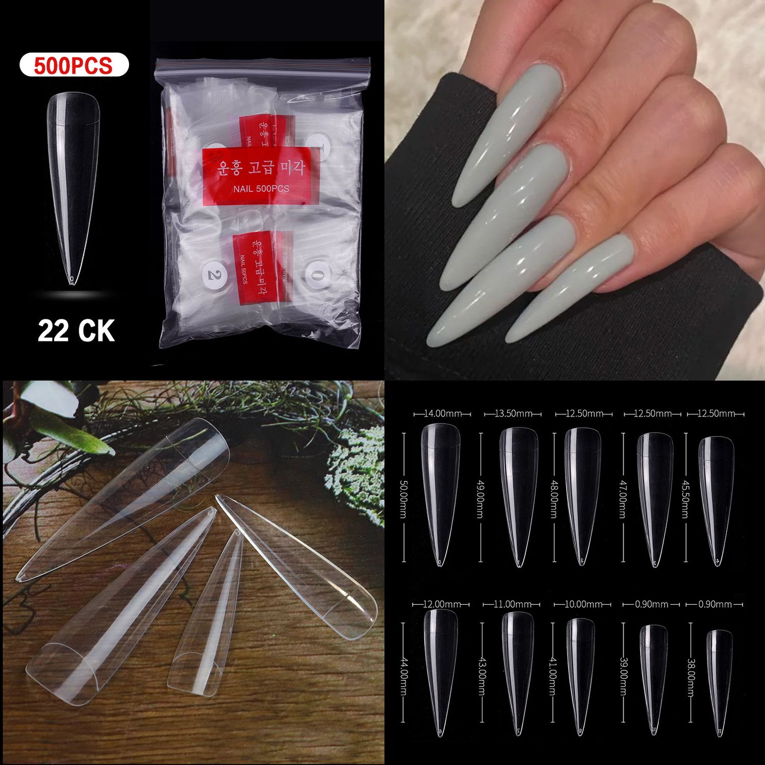 22# Nail Tips ( 500pcs/Packet )