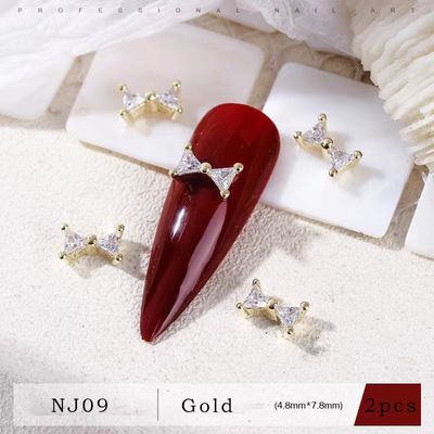 Nail Bow Tie 01# Rhinestone 2pcs