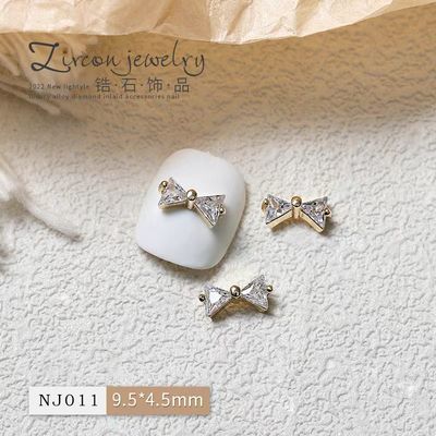 Nail Bow Tie 03# Rhinestone 2pcs