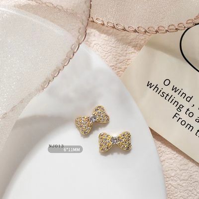 Nail Bow Tie 05# Rhinestone 2pcs