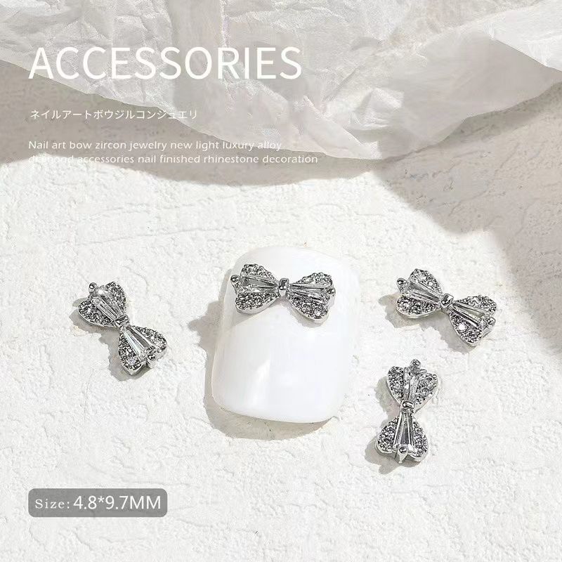 Nail Bow Tie 08# Rhinestone 2pcs
