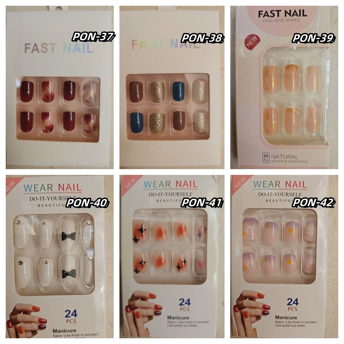 Press On Nails 24pcs - 37-48